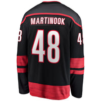 Carolina Hurricanes Jordan Martinook Fanatics Black Home Breakaway Jersey