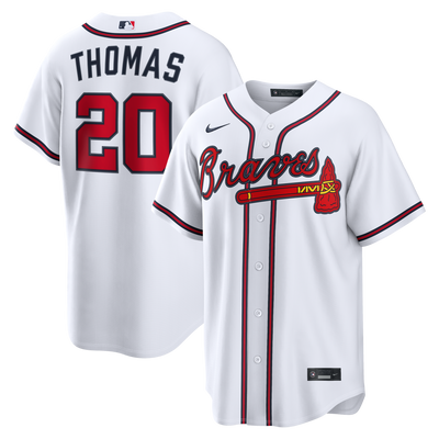 Atlanta Braves Lane Thomas Nike White Home Replica Jersey