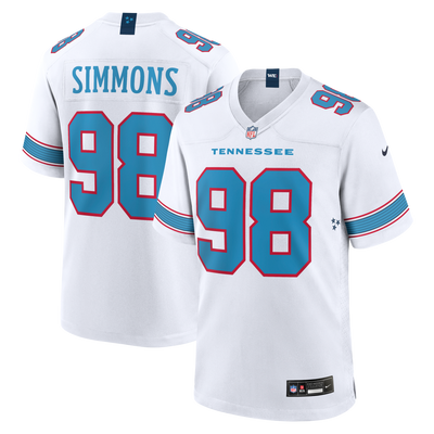 Tennessee Titans Jeffery Simmons Nike White Game Jersey