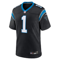 Carolina Panthers Number 1 Groom Nike Black Game Jersey