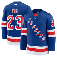 New York Rangers Adam Fox Fanatics Blue Home Premium Jersey