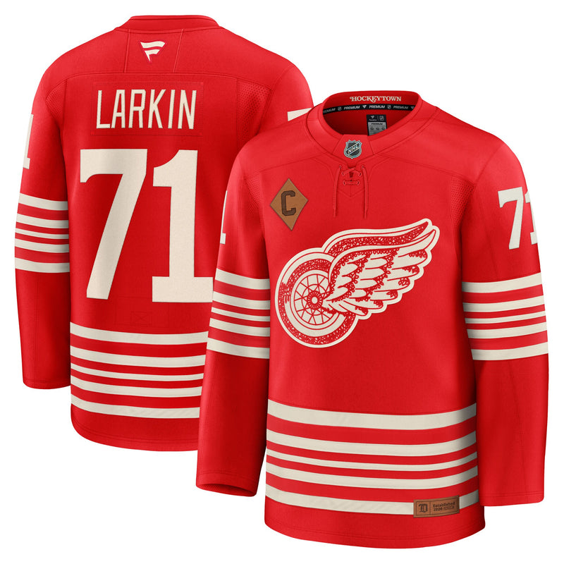 Detroit Red Wings Dylan Larkin Fanatics Red Centennial Premium Player Jersey
