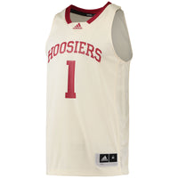 #1 Indiana Hoosiers adidas Swingman Basketball Jersey - Cream