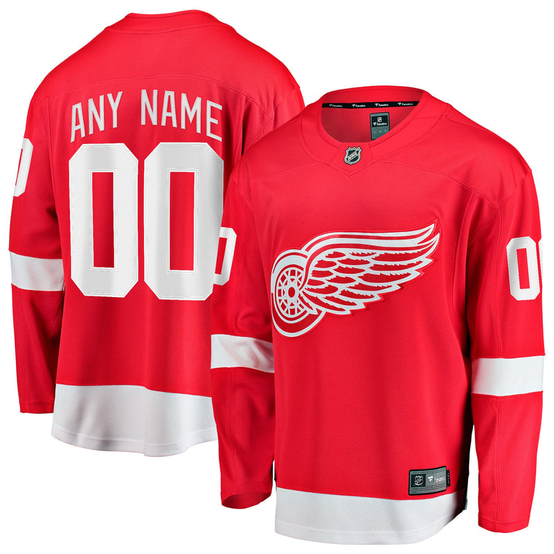 Detroit Red Wings Fanatics Red Home Breakaway Custom Jersey