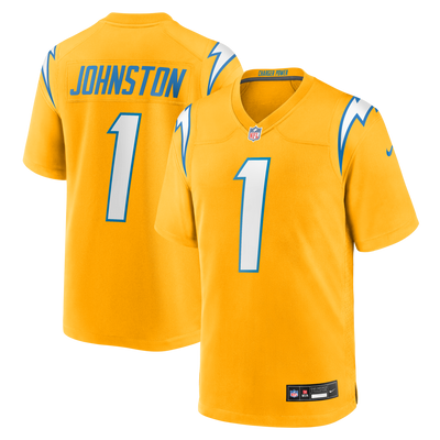 Los Angeles Chargers Quentin Johnston Nike Gold Alternate Charger Power Game Player Jersey