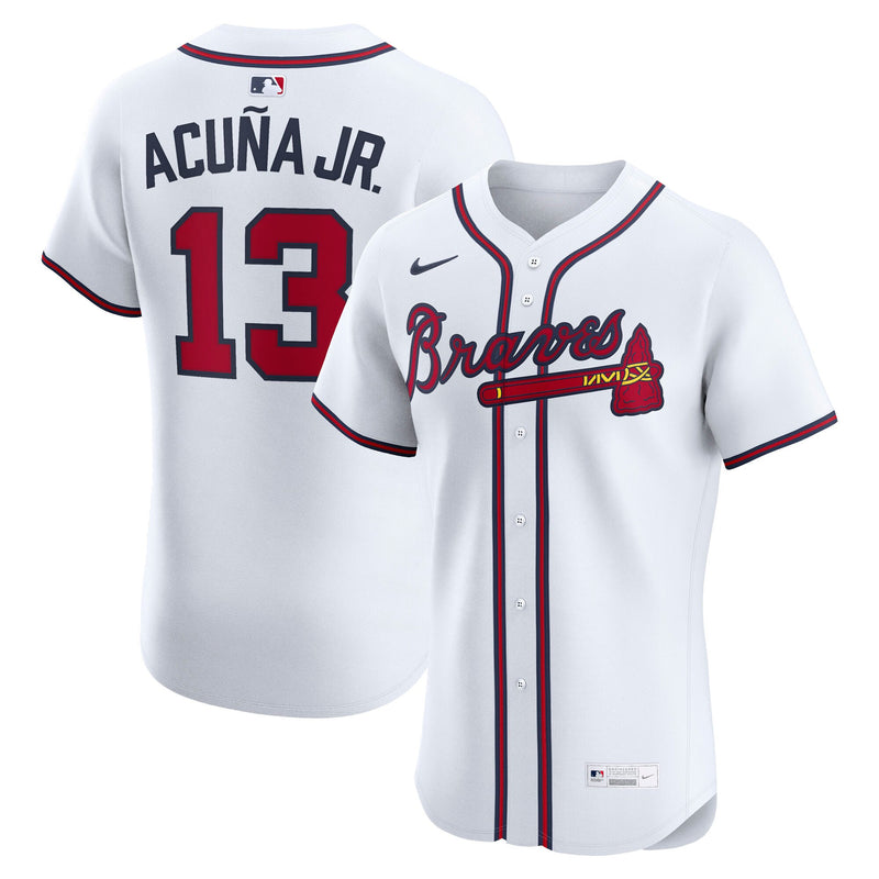 Atlanta Braves Ronald Acuña Jr. Nike White Home Elite Player Jersey