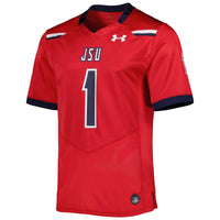 #1 Jackson State Tigers Under Armour Team Wordmark Replica Football Jersey - Red