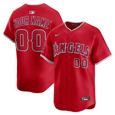 Los Angeles Angels Nike Red Alternate Limited Custom Jersey