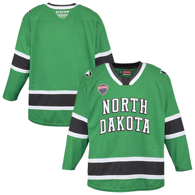 CCM Kelly Green North Dakota Replica Hockey Jersey