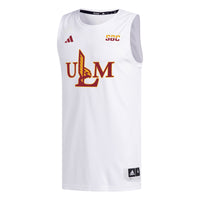 ULM Warhawks adidas Replica Basketball Jersey - White