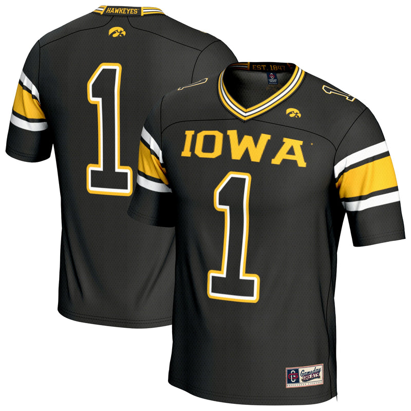 Iowa Hawkeyes GameDay Greats Lightweight Collegiate Football Fashion Jersey - Black