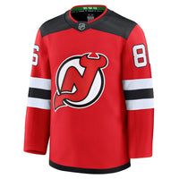 New Jersey Devils Jack Hughes Fanatics Red Home Premium Jersey