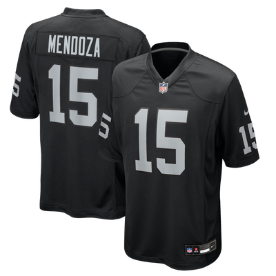 Las Vegas Raiders Fernando Mendoza Nike Black 2026 NFL Draft First Round Pick No. 1 Team Game Jersey