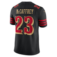 San Francisco 49ers Christian McCaffrey Nike Black 2025 Rivalries Collection Stitched Limited Jersey