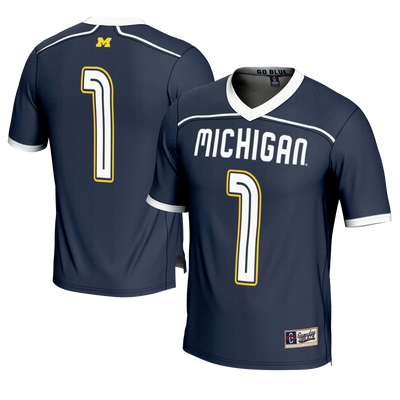 #1 Michigan Wolverines GameDay Greats Lightweight Lacrosse Fashion Jersey - Navy