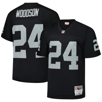 Las Vegas Raiders Charles Woodson Mitchell & Ness Black Legacy Replica Jersey