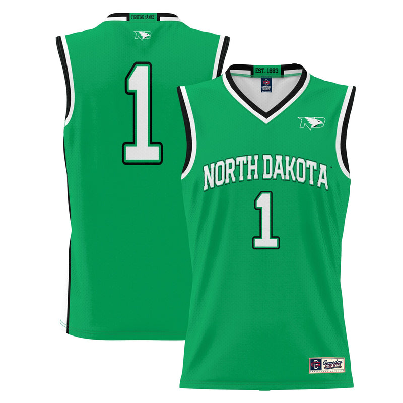 #1 North Dakota GameDay Greats Lightweight Basketball Jersey - Green