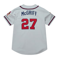Atlanta Braves Fred McGriff Mitchell & Ness Gray 1995 Throwback Authentic Jersey