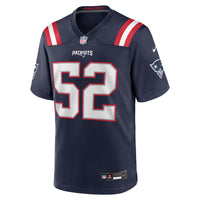 New England Patriots Marcus Bryant Nike Navy Team Game Jersey