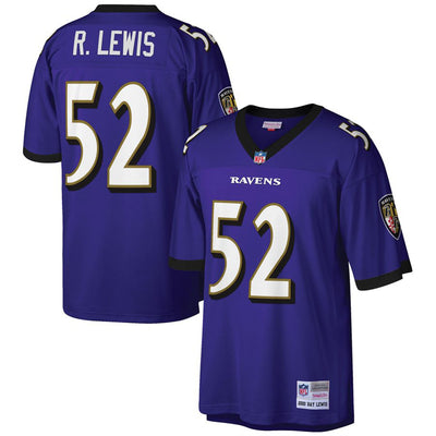 Baltimore Ravens Ray Lewis Mitchell & Ness Purple Big & Tall 2000 Retired Player Replica Jersey