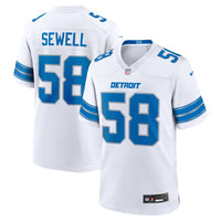 Detroit Lions Penei Sewell Nike White Game Jersey