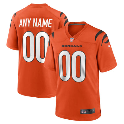 Cincinnati Bengals Nike Orange Alternate Game Custom Jersey