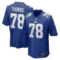 New York Giants Andrew Thomas Nike Royal Player Game Jersey