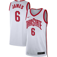 Nike LeBron James White Ohio State Buckeyes Limited Basketball Jersey