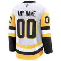 Pittsburgh Penguins Fanatics White Away Premium Custom Jersey