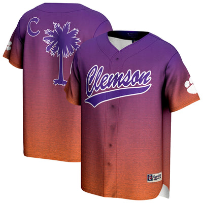 GameDay Greats Purple/Orange Clemson Tigers Lightweight Baseball Jersey