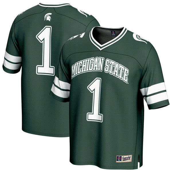 #1 Michigan State Spartans GameDay Greats Lightweight Collegiate Football Fashion Jersey - Green