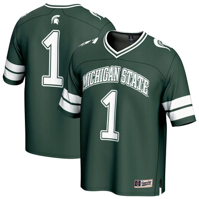 #1 Michigan State Spartans GameDay Greats Lightweight Collegiate Football Fashion Jersey - Green