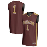 #1 Texas State Bobcats GameDay Greats Lightweight Basketball Fashion Jersey - Maroon