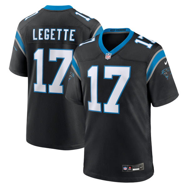 Carolina Panthers Xavier Legette Nike Black Team Game Player Jersey