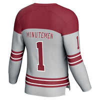 #1 UMass Minutemen GameDay Greats Hockey Fashion Jersey - Gray