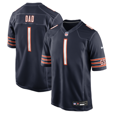 Chicago Bears Number 1 Dad Nike Navy Game Jersey