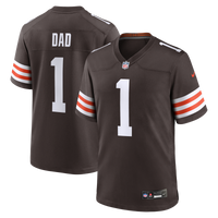 Cleveland Browns Number 1 Dad Nike Brown Game Jersey