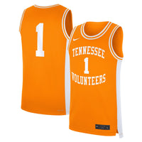 Nike #1 Tennessee Orange Tennessee Volunteers Road Replica Jersey