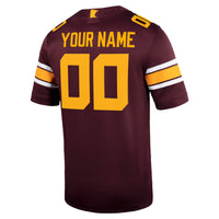 Minnesota Golden Gophers Nike Custom Football Game Jersey - Maroon