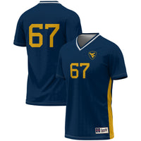 #1 West Virginia Mountaineers GameDay Greats Lightweight Soccer Fashion Jersey - Navy