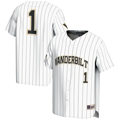 #1 Vanderbilt Commodores GameDay Greats Lightweight Baseball Jersey - White
