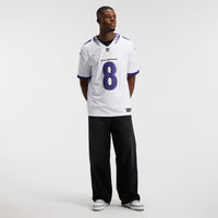 Baltimore Ravens Lamar Jackson Nike White Vapor F.U.S.E. Stitched Limited Jersey