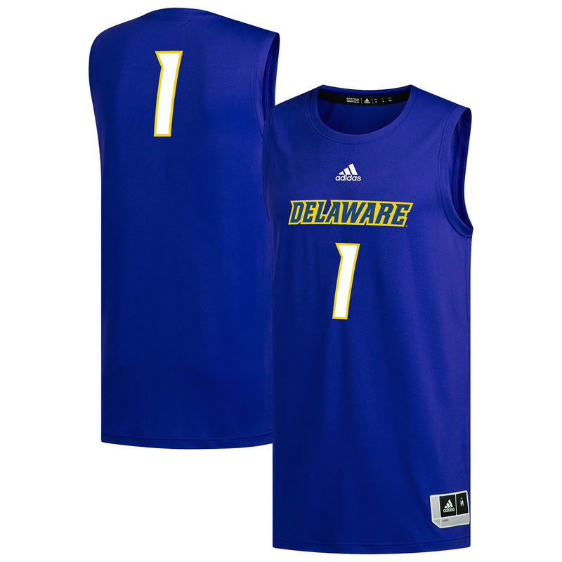 #1 Delaware Fightin' Blue Hens adidas Replica Basketball Jersey - Royal
