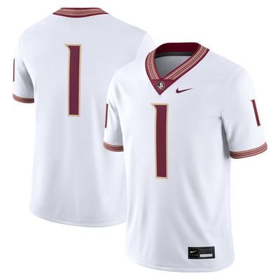 #1 Florida State Seminoles Nike Game Jersey - White