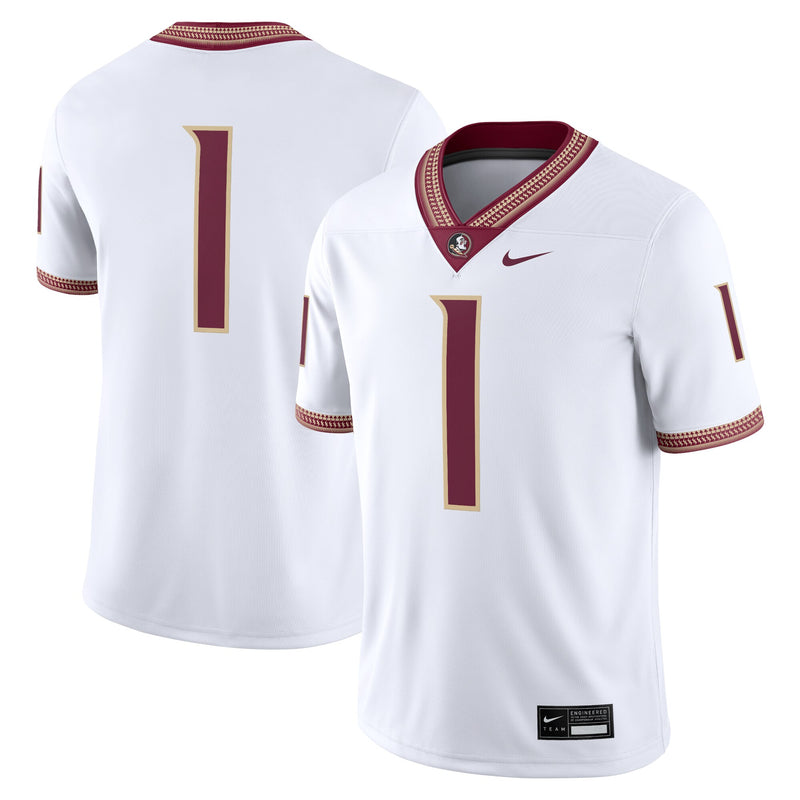 #1 Florida State Seminoles Nike Game Jersey - White