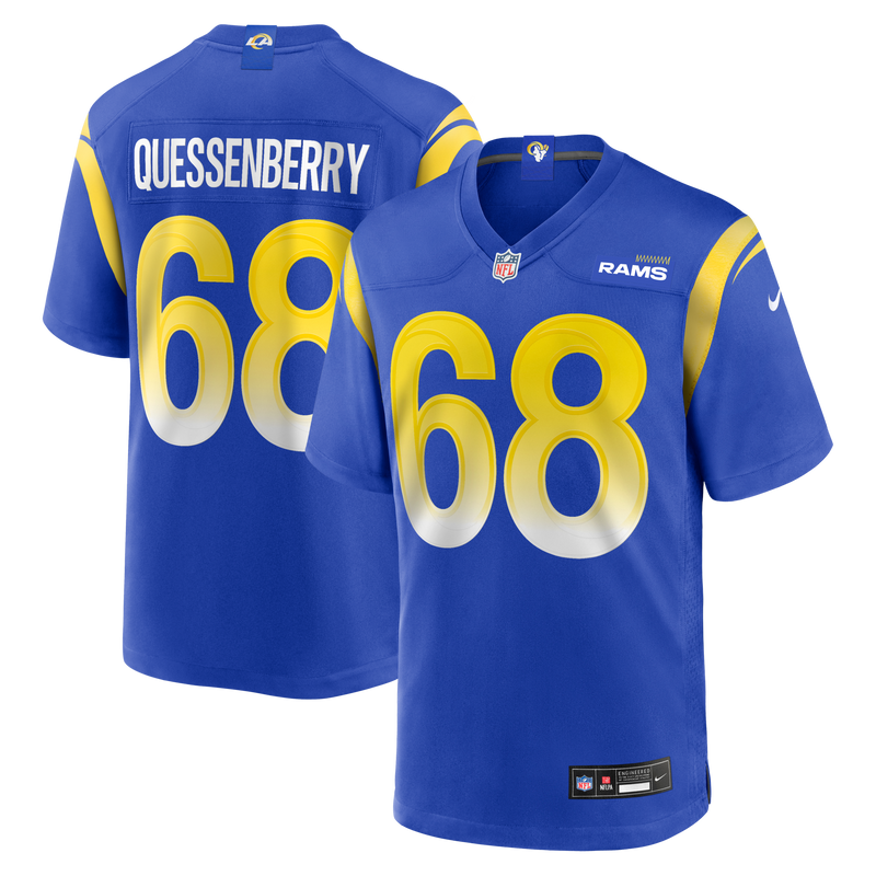 Los Angeles Rams David Quessenberry Nike Royal Team Game Jersey