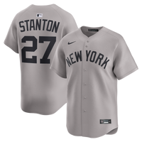 New York Yankees Giancarlo Stanton Nike Gray Road Limited Jersey
