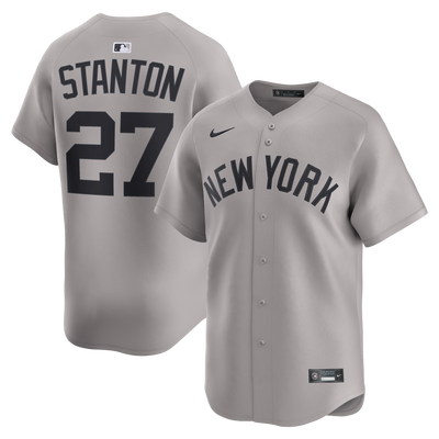 New York Yankees Giancarlo Stanton Nike Gray Road Limited Jersey