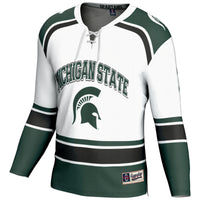 #1 Michigan State Spartans GameDay Greats Hockey Jersey - White