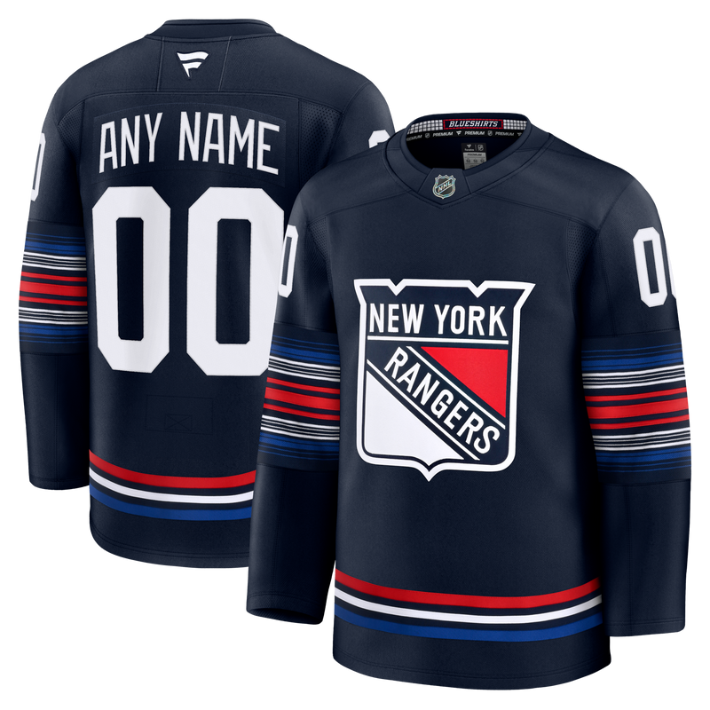 New York Rangers Fanatics Navy Alternate Premium Custom Jersey